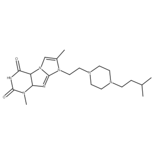 4,7-Dimethyl-6-[2-[4-(3-methylbutyl)piperazin-1-yl]ethyl]-4a,9a-dihydropurino[7,8-a]imidazole-1,3-dione结构式