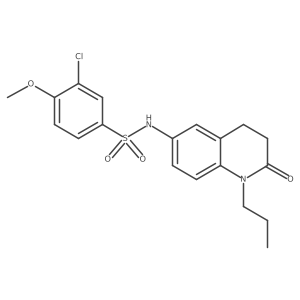 3-chloro-4-methoxy-N-(2-oxo-1-propyl-1,2,3,4-tetrahydroquinolin-6-yl)benzenesulfonamide Structure