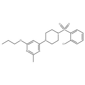 4-(4-((2-Chlorophenyl)sulfonyl)piperazin-1-yl)-2-methyl-6-propoxypyrimidine Structure