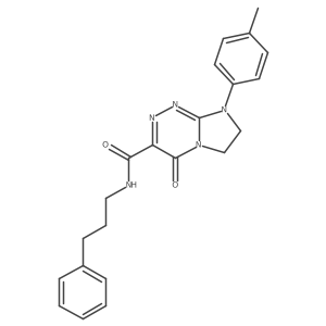 4-oxo-N-(3-phenylpropyl)-8-(p-tolyl)-4,6,7,8-tetrahydroimidazo[2,1-c][1,2,4]triazine-3-carboxamide Structure