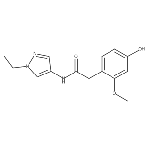 n-(1-Ethyl-1h-pyrazol-4-yl)-2-(4-hydroxy-2-methoxyphenyl)acetamide Structure