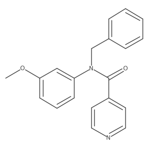 N-benzyl-N-(3-methoxyphenyl)isonicotinamide结构式