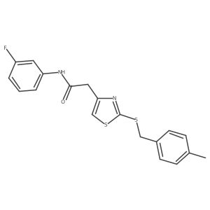 N-(3-fluorophenyl)-2-(2-{[(4-methylphenyl)methyl]sulfanyl}-1,3-thiazol-4-yl)acetamide结构式