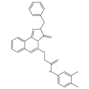 2-[(2-benzyl-3-oxo-2H-imidazo[1,2-c]quinazolin-5-yl)sulfanyl]-N-(3,4-dimethylphenyl)acetamide Structure