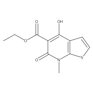 Ethyl 4-hydroxy-7-methyl-6-oxothieno[2,3-b]pyridine-5-carboxylate结构式