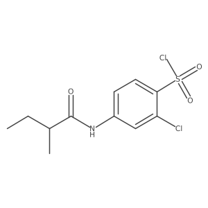 2-Chloro-4-[(2-methyl-1-oxobutyl)amino]benzenesulfonyl chloride Structure