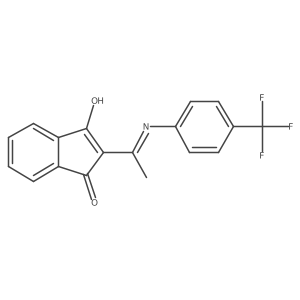2-{1-[4-(trifluoromethyl)anilino]ethylidene}-1H-indene-1,3(2H)-dione结构式