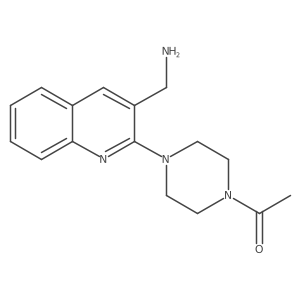 1-[4-[3-(Aminomethyl)-2-quinolinyl]-1-piperazinyl]ethanone Structure