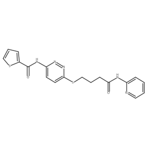 N-(6-((4-oxo-4-(pyridin-2-ylamino)butyl)thio)pyridazin-3-yl)thiophene-2-carboxamide Structure