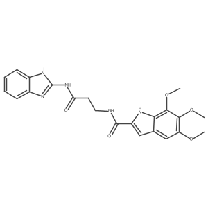 N-[3-(1H-benzimidazol-2-ylamino)-3-oxo-propyl]-5,6,7-trimethoxy-1H-indole-2-carboxamide Structure