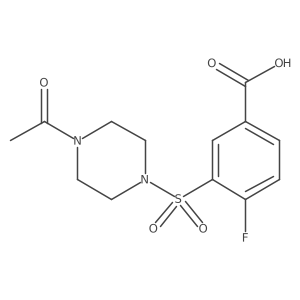3-[(4-Acetylpiperazin-1-yl)sulfonyl]-4-fluorobenzoic acid结构式