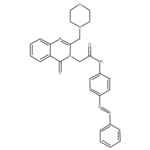 3(4H)-Quinazolineacetamide, 2-(4-morpholinylmethyl)-4-oxo-N-[4-(2-phenyldiazenyl)phenyl]-结构式