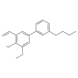 4-Hydroxy-5-methoxy-3'-propoxy[1,1'-biphenyl]-3-carboxaldehyde Structure