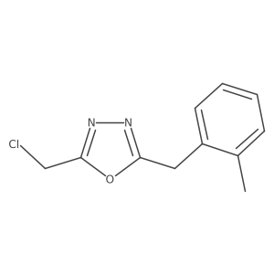 2-(Chloromethyl)-5-[(2-methylphenyl)methyl]-1,3,4-oxadiazole结构式