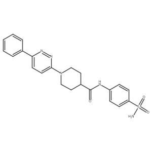 NS(=O)(=O)c1ccc(NC(=O)C2CCN(c3ccc(-c4ccccc4)nn3)CC2)cc1结构式