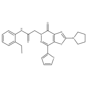 N-(2-ethylphenyl)-2-(4-oxo-2-(pyrrolidin-1-yl)-7-(thiophen-2-yl)thiazolo[4,5-d]pyridazin-5(4H)-yl)acetamide Structure