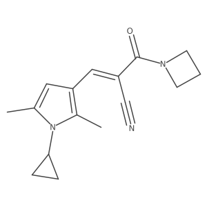 2-(azetidine-1-carbonyl)-3-(1-cyclopropyl-2,5-dimethyl-1H-pyrrol-3-yl)prop-2-enenitrile Structure