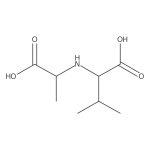 (2S)-2-{[(1S)-1-carboxyethyl]amino}-3-methylbutanoic acid结构式