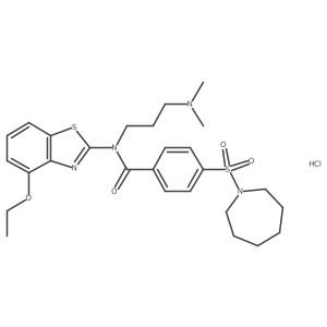 4-(Azepane-1-sulfonyl)-N-[3-(dimethylamino)propyl]-N-(4-ethoxy-1,3-benzothiazol-2-YL)benzamide hydrochloride Structure