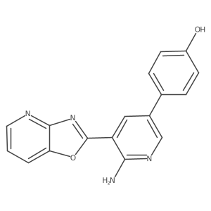 4-(6-Amino-5-oxazolo[4,5-b]pyridin-2-yl-3-pyridinyl)phenol Structure