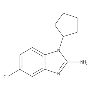2-Amino-5-chloro-1-cyclopentyl-1H-benzimidazole结构式