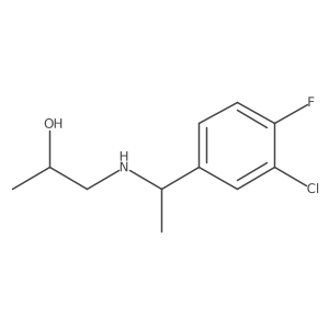 1-{[1-(3-Chloro-4-fluorophenyl)ethyl]amino}propan-2-ol结构式