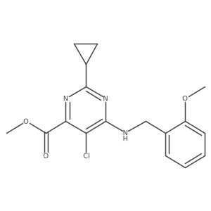Methyl 5-chloro-2-cyclopropyl-6-[(2-methoxyphenyl)methylamino]pyrimidine-4-carboxylate结构式