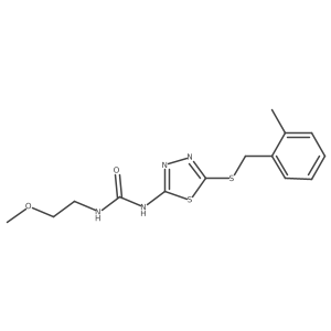1-(2-Methoxyethyl)-3-(5-((2-methylbenzyl)thio)-1,3,4-thiadiazol-2-yl)urea Structure