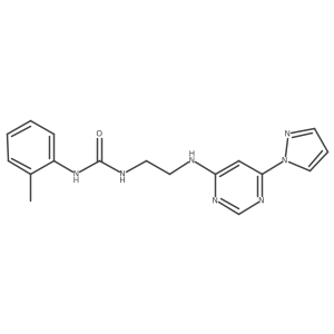 1-(2-((6-(1H-pyrazol-1-yl)pyrimidin-4-yl)amino)ethyl)-3-(o-tolyl)urea Structure