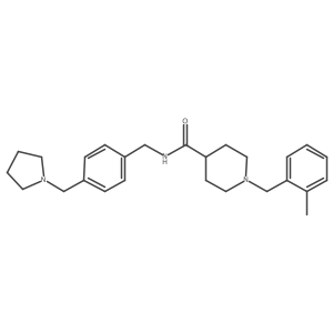 1-[(2-Methylphenyl)methyl]-N-[[4-(1-pyrrolidinylmethyl)phenyl]methyl]-4-piperidinecarboxamide结构式
