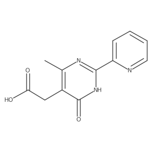 2-[4-Methyl-6-oxo-2-(pyridin-2-yl)-1,6-dihydropyrimidin-5-yl]acetic acid结构式