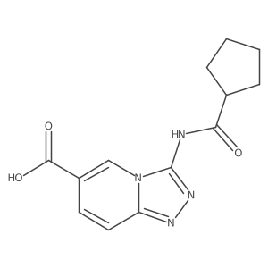 3-(Cyclopentanecarboxamido)-[1,2,4]triazolo[4,3-a]pyridine-6-carboxylic acid Structure