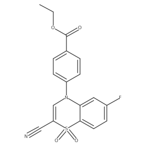 ethyl 4-(2-cyano-6-fluoro-1,1-dioxido-4H-1,4-benzothiazin-4-yl)benzoate Structure