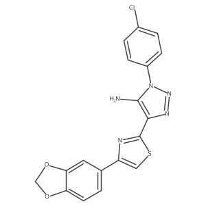 4-(4-(benzo[d][1,3]dioxol-5-yl)thiazol-2-yl)-1-(4-chlorophenyl)-1H-1,2,3-triazol-5-amine Structure