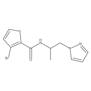 n-(1-(1h-Pyrazol-1-yl)propan-2-yl)-3-bromothiophene-2-carboxamide结构式