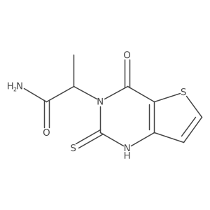 2-(4-oxo-2-sulfanylidene-1H-thieno[3,2-d]pyrimidin-3-yl)propanamide结构式