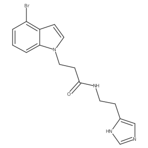 3-(4-bromo-1H-indol-1-yl)-N-[2-(1H-imidazol-4-yl)ethyl]propanamide Structure