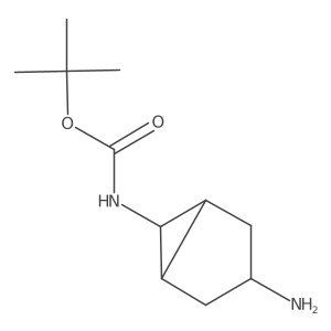 tert-Butyl (3-aminobicyclo[3.1.0]hexan-6-yl)carbamate结构式