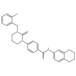 N-(2,3-Dihydrobenzo[b][1,4]dioxin-6-yl)-4-(3-(2-methylbenzyl)-2-oxotetrahydropyrimidin-1(2H)-yl)benzamide Structure