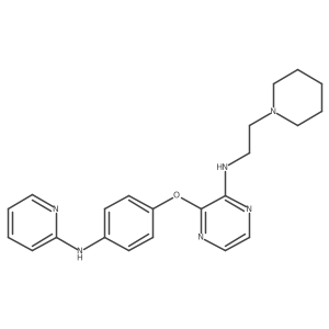 N-[2-(1-Piperidinyl)ethyl]-3-[4-(2-pyridinylamino)phenoxy]-2-pyrazinamine结构式