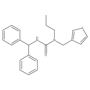 3-Benzhydryl-1-propyl-1-(thiophen-3-ylmethyl)urea Structure