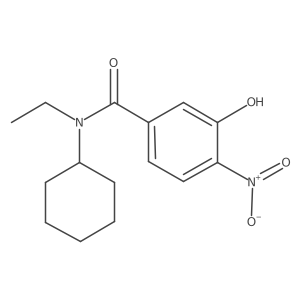 N-cyclohexyl-N-ethyl-3-hydroxy-4-nitrobenzamide结构式