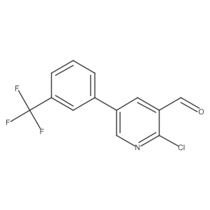 2-Chloro-5-(3-(trifluoromethyl)phenyl)nicotinaldehyde Structure