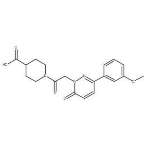 1-{[3-(3-methoxyphenyl)-6-oxopyridazin-1(6H)-yl]acetyl}piperidine-4-carboxylic acid结构式