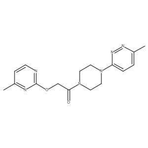 1-(4-(6-Methylpyridazin-3-yl)piperazin-1-yl)-2-((4-methylpyrimidin-2-yl)oxy)ethanone Structure