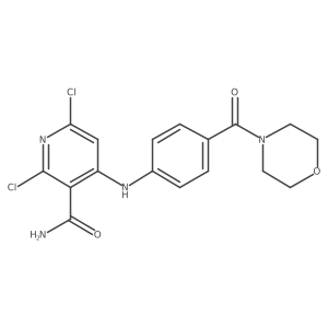2,6-Dichloro-4-(4-(morpholine-4-carbonyl)phenylamino)nicotinamide结构式