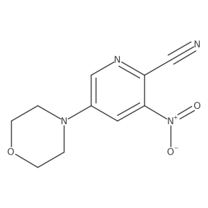 5-Morpholino-3-nitropicolinonitrile结构式