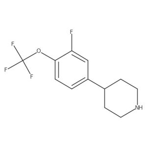 4-[3-Fluoro-4-(trifluoromethoxy)phenyl]piperidine Structure