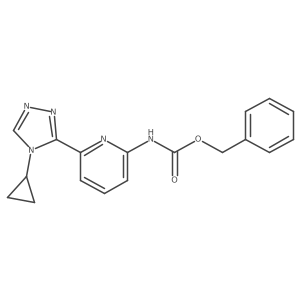 benzyl 6-(4-cyclopropyl-4H-1,2,4-triazol-3-yl)pyridin-2-ylcarbamate结构式