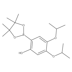 4,5-Diisopropoxy-2-(4,4,5,5-tetramethyl-1,3,2-dioxaborolan-2-yl)phenol Structure